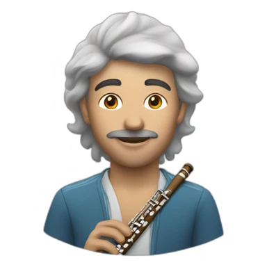 un joueur de flute traversière  sticker