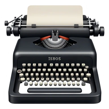 Typewriter machine sticker