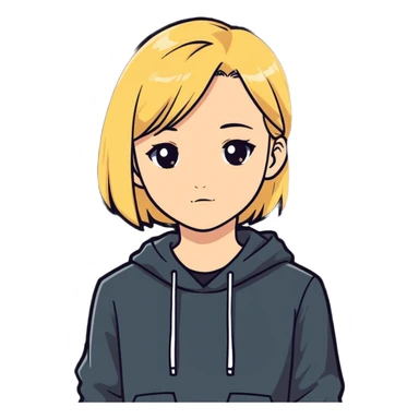 realistic portrait of blonde girl sticker