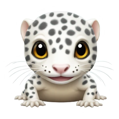 White leopard gecko sticker