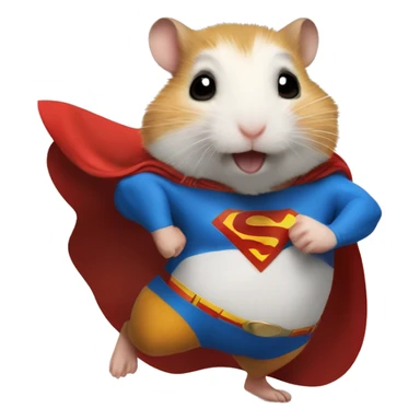 hamster superman thumbs up sticker