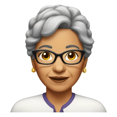 older hispanic woman with glasses sticker