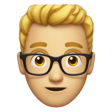 Nerd emoji shock face sticker