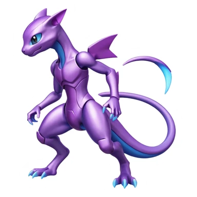 Shiny Anthropomorphic  Genesect-Mewtwo-Fakémon-hybrid-creature (full body)  sticker