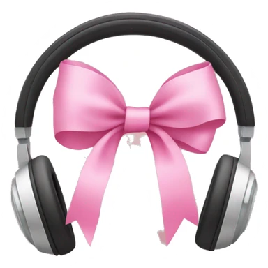Headphones with pink bows sticker
