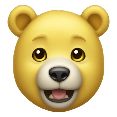 little yellow bear sticker