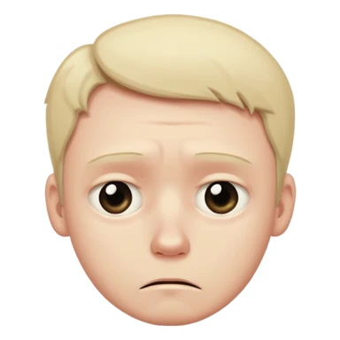 Sad man with puppy eyes sticker