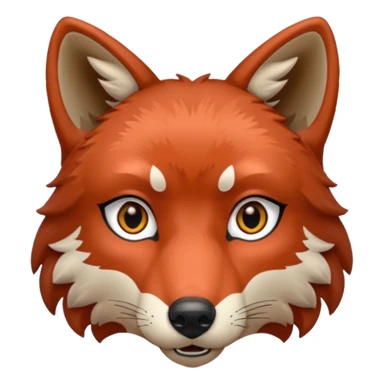Loup rouge sticker