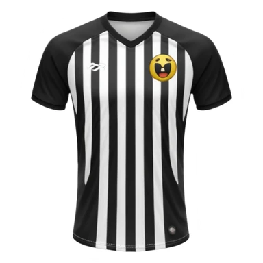 maillot football rayures noir sans numero ni logo sticker