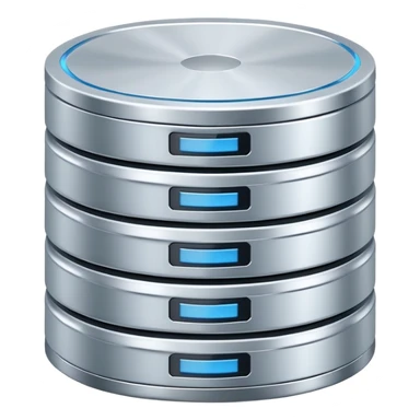 database server with stacked disks sticker