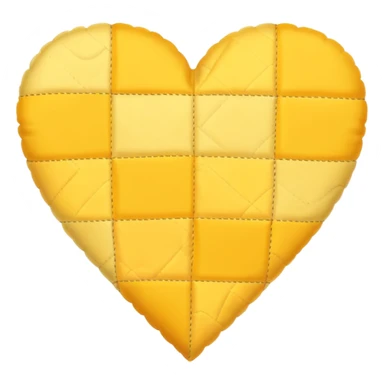 yellow heart with a patchwork quilt effect sticker