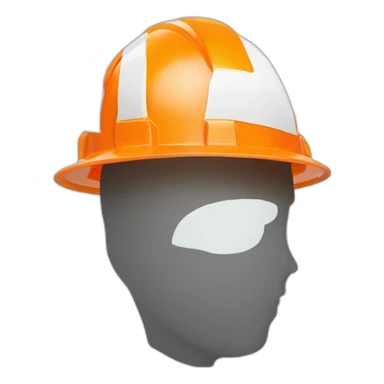 construction helment with cone logo sticker