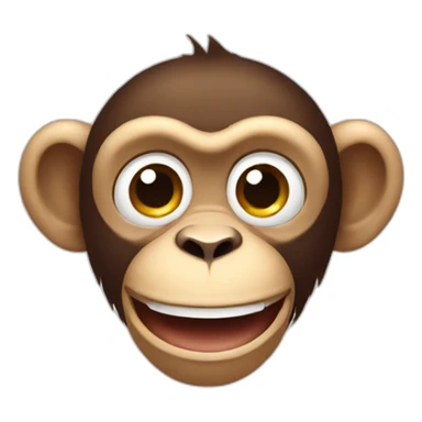 Awkward smiling monkey sticker