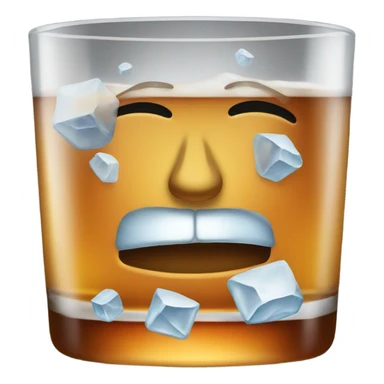 Ice in whiskey sticker