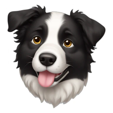 chubby puppy border collie called benito sticker
