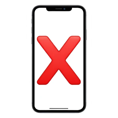Un movil pero con una x por encima como que lo tache sticker