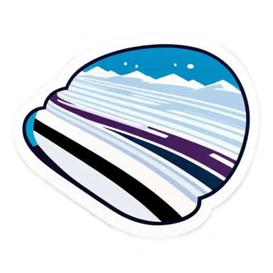 Kreis Racetrack with snow in winter sticker