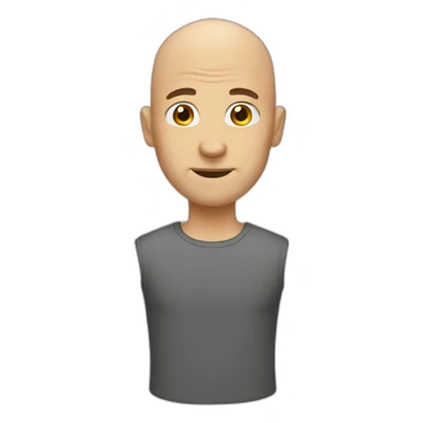 tall bald guy sticker