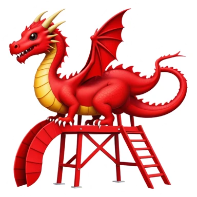 red dragon with black details in a life guard stand sticker