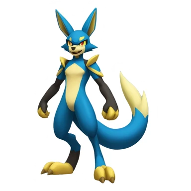 Lucario-Zeraora full body sticker