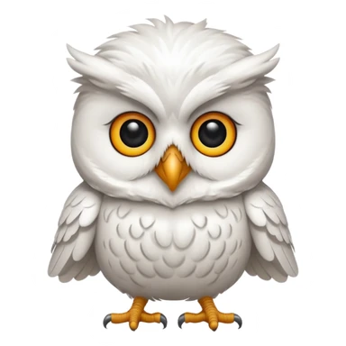 🦉 le mm hibou mais blanc  sticker