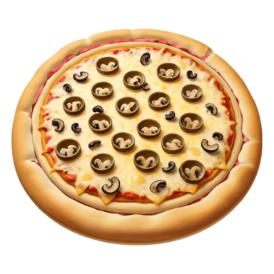 Cheese and Mushroom pizza no leaves  sticker