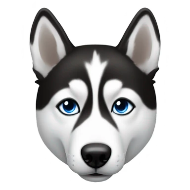 Black and white husky with one blue eye one brown eye sticker