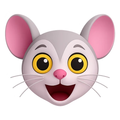 Change the expression to have an open mouth instead of tongue out, keeping the same colors and 3D emoji style. Maintain the transparent background. The original style is Microsoft style 3D fluent emojis. sticker