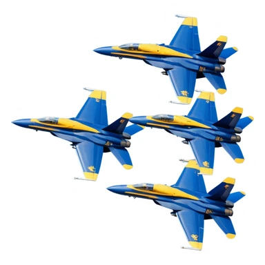 four US Navy Blue Angels f/a-18s flying in diamond formation sticker
