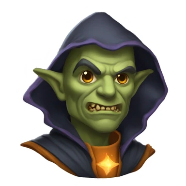 half-orc male wizard necromancer pumpkin sticker