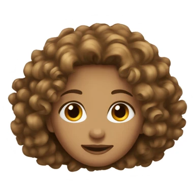 brown curly hair girl tan sticker