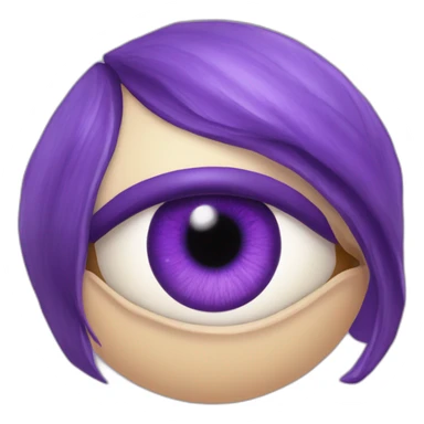 majestic godly violet iris eyeball serious intense symmetrical knowledgable sticker