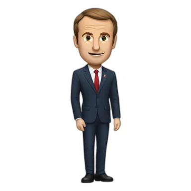 Macron qui boit de la grenadine  sticker