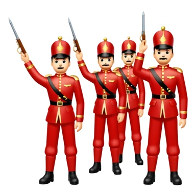 red glitter army sticker