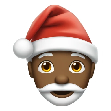 Remy wearing a Santa hat sticker