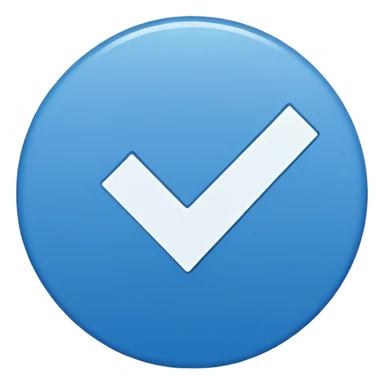 Blue  circle tick emoji sticker