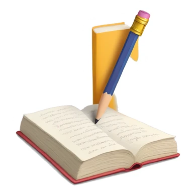 pencil writting a book sticker