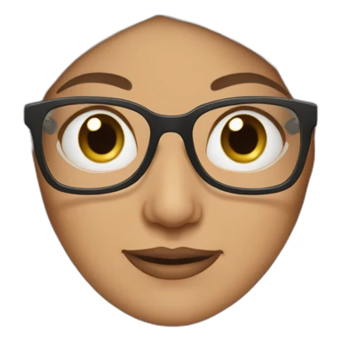 Hijabi white grandmother with glasses and brown eyes sticker