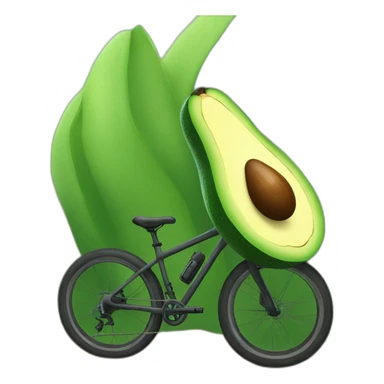 An avocado on a MTB bike sticker