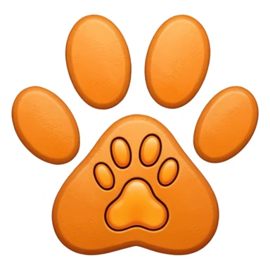 a very light pale pastel orange #FFDBBB pawprint sticker