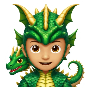 child getup like a dragon sticker