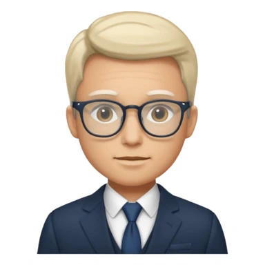 Person in suits wearing glasses sticker