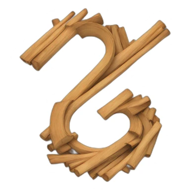 question mark made out of drum sticks sticker