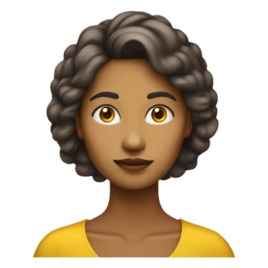 Una mujer con pelo amarillo y piel blanca con ojos cafés oscuros  sticker