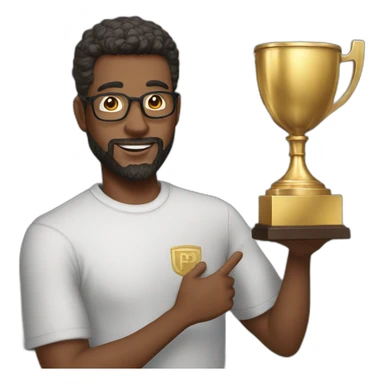 trophy in the hands of mc stan sticker
