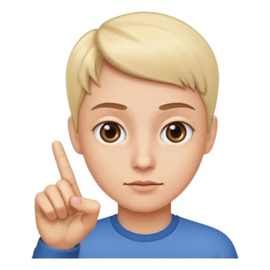 Eye-rolling emoji with one finger sticker