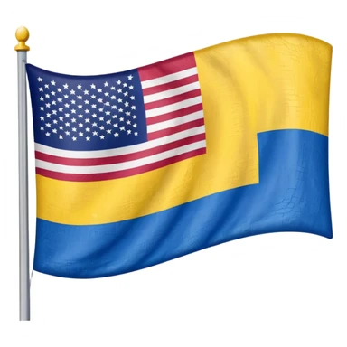 A flag half of it American flag half of it Ukrainian flag sticker