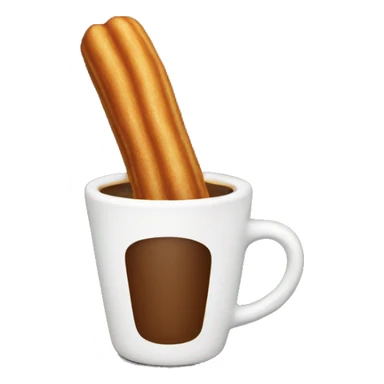 coffee cup with a churro  sticker