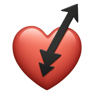 Broken heart with n arrow sticker