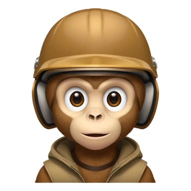 monkey with skater helmet sticker